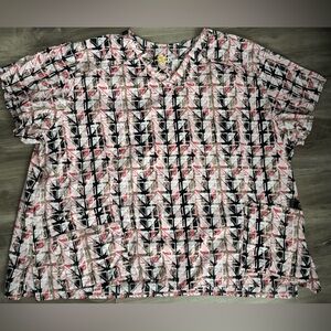 WonderWink Flex Scrub Top Stretch Cotton Spandex Pockets Plus Size 5X